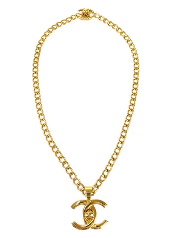 CHANEL Pre-Owned - 1996 CC turn-lock chain necklace - women - Gold Plated - One Size
