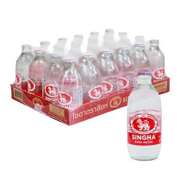 【Singha勝獅】氣泡礦泉水 玻璃瓶裝 325mlx24瓶/箱