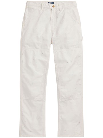 Polo Ralph Lauren - mid-rise straight-leg trousers - women - Polyester/Cotton - 10 - White