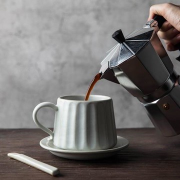 器昔|手工創意咖啡杯碟 歐式復古咖啡杯情侶對杯辦公室咖啡水杯子