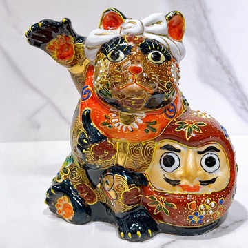 【吉祥達摩】日本九谷燒招財貓 | 達摩盛6.5號