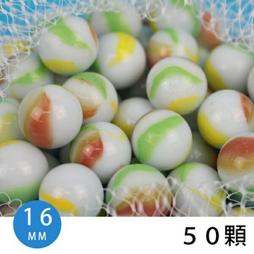 16mm牛奶彩花玻璃珠 白色帶花色玻璃彈珠 /一袋約50顆入(促60)~錸【APP滿額下單4%點數(單一帳號最高1000點)】7/31止