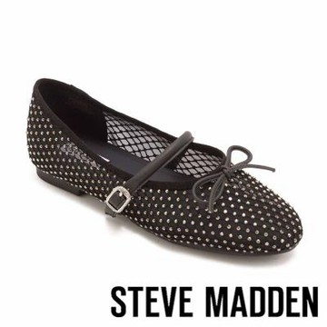 STEVE MADDEN-奢華閃鑽透膚瑪莉珍鞋 TWCATHY-黑色