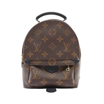 LOUIS VUITTON LV 路易威登 Palm Springs Mini 後背包 棕色 原花 帆布 M44873 【二手名牌BRAND OFF】