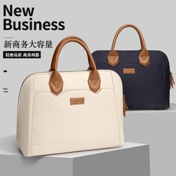 手提電腦包公文包適用蘋果聯想15.6寸華為14筆記本13.3男女士16