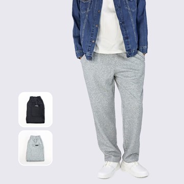 柔滑棉休閒長褲－淺麻灰色