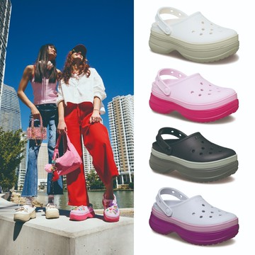 Crocs 卡駱馳 (中性鞋) 經典堆堆洞洞鞋 Stacked -211355_洞洞鞋