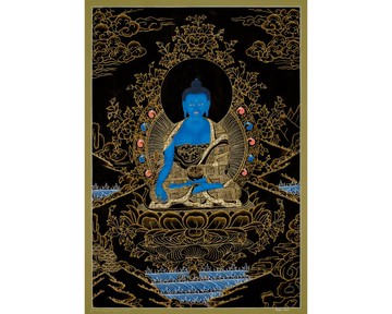 藥師佛唐卡畫作 | 神聖的象徵   療愈疾病與覺醒