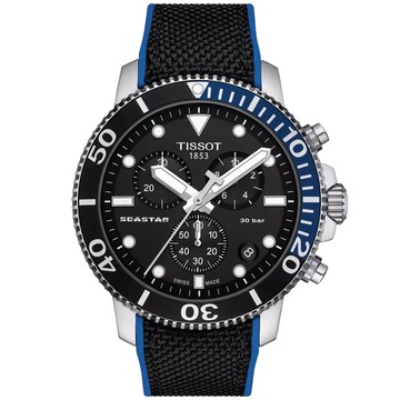 TISSOT 官方授權 SEASTAR 1000 海洋之星 計時腕錶 錶 手錶 送禮 T1204171705103 / T120.417.17.051.03