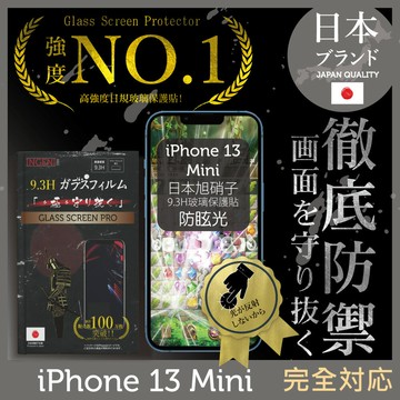 【INGENI】iPhone 13 mini 5.4吋 日規旭硝子玻璃保護貼 (全滿版 晶細霧面 黑邊)