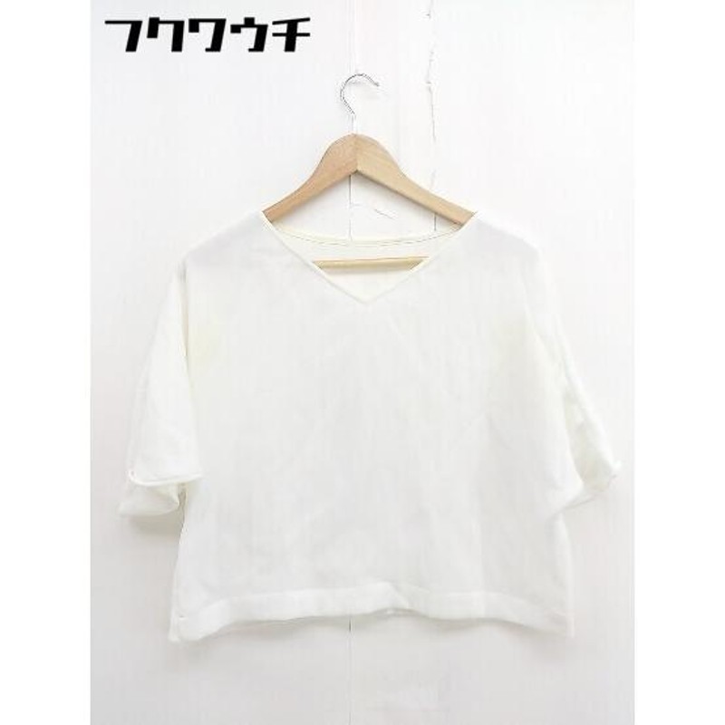 ◇ Plage プラージュ Vネック 半袖 Tシャツ カットソー ホワイト系