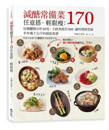 減醣常備菜170任意搭、輕鬆瘦：每餐醣類少於20克、卡路里低於500，【二手書_良好】TAAZE讀冊生活
