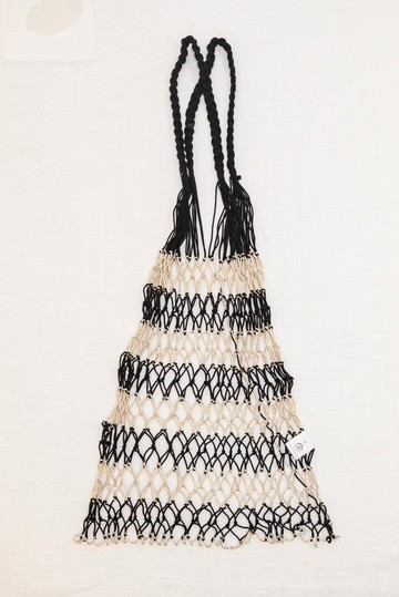 【島中坊研】人手編織 漁網袋 (黑金間色)