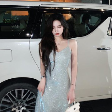 驚艷年會晚禮服輕奢小眾高端驚艷裙子高級感人魚姬流光吊帶連衣裙