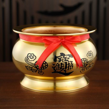 家用香爐室內銅合金供奉財神爺供香插上香拜拜供佛沉香檀香香薰爐 c7301
