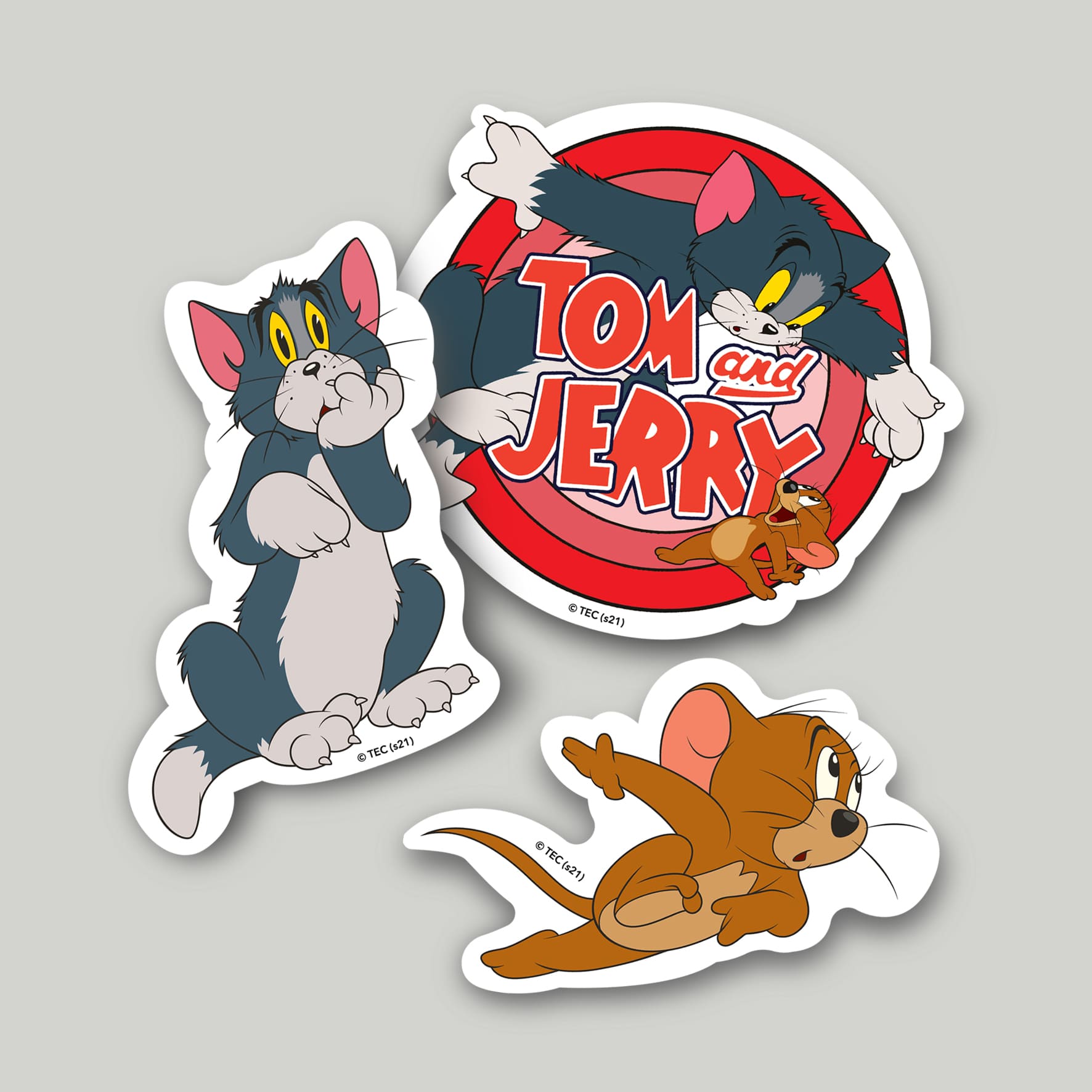 《Tom & Jerry》貼紙組(3入)-復古