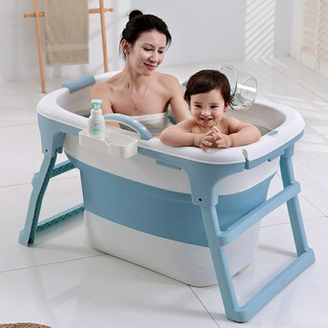 ????大人 折疊 浴桶 洗澡桶 加高 浴缸 家用 大號 雙人 泡澡 成人 全身 簡易 浴盆 保溫蓋 防滑腳墊