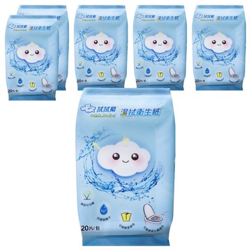 OMA&Baby 拭拭樂 濕拭衛生紙 乾淨/衛生/抗菌/可沖馬桶  1入  6包