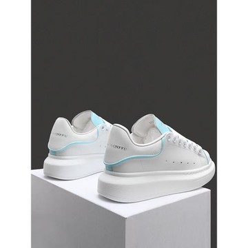 真皮公爵麥昆小白鞋女2025新款夏厚底增高休閑板鞋情侶透氣運動鞋