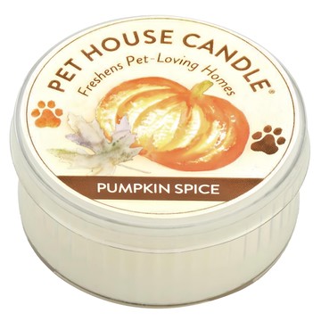 PET HOUSE 室內除臭寵物香氛蠟燭-南瓜肉桂 無添加色素 無添加石蠟 無添加石油 可重複使用  43g  1罐