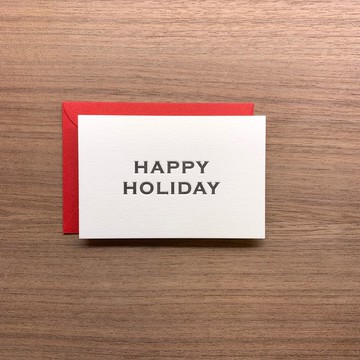 活版印刷問候小卡 Happy Holiday