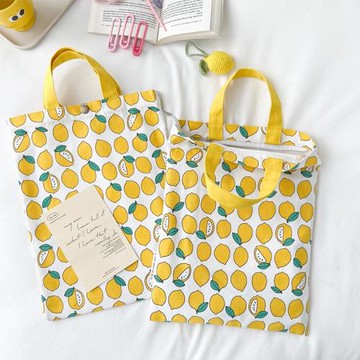 A4帆布手提袋女士休閑小清新布袋子手拎袋女ipad收納袋書本補習袋