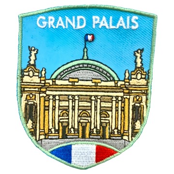 A-ONE 匯旺 法國巴黎大皇宮地標造型刺繡 7.5 x 6 CM  NO.307 巴黎大皇宮地標 藍色  NO.307 巴黎大皇宮地 藍色  1個