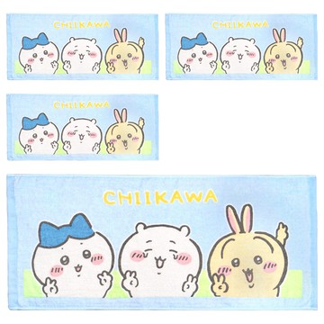 Chiikawa 吉伊卡哇 卡哇毛巾 34x76cm 台灣製 100%棉  混合顏色  4條  1入