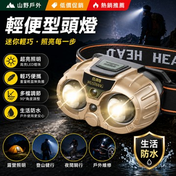 隔日達⚡照明燈 LED頭燈 輕便型頭燈 多功能感應頭燈 充電頭燈 露營燈 登山 強光頭燈 雙頭燈 工作頭燈 爆亮頭燈