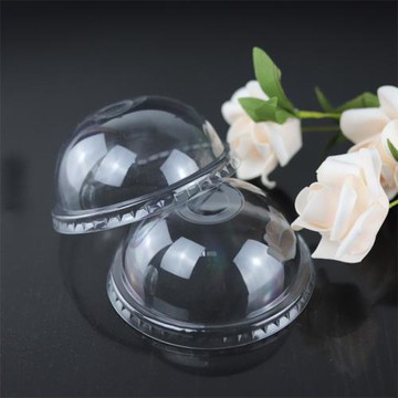 金新環95口徑半球蓋有開孔 無開孔球蓋人氣PET高透拱蓋奶茶杯蓋子