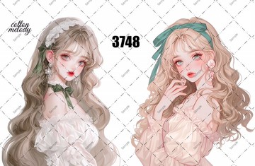 original sticker no.3748 人物貼紙 原創貼紙 原創人物貼紙 裝飾貼紙 cotton melody