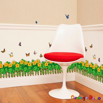 【橘果設計】蝴蝶柵欄 壁貼 牆貼 壁紙 無痕背膠 DIY佈置 窗貼 佈置 櫥窗貼 可超取 台灣現貨