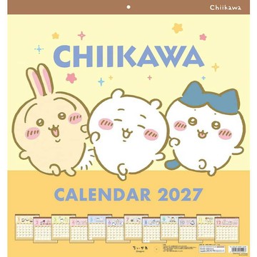 【預購】吉伊卡哇 ちいかわ 2027年正方形壁掛型月曆 CL-72【45×42cm・13張】【東京卡通漫畫專賣店】