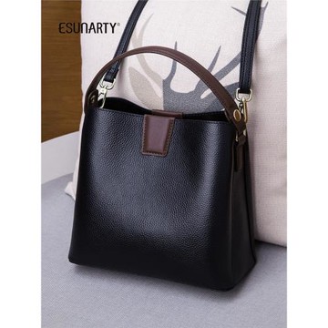 水桶包女2025新款高級感真皮輕奢高級感手提包大容量女士單肩包