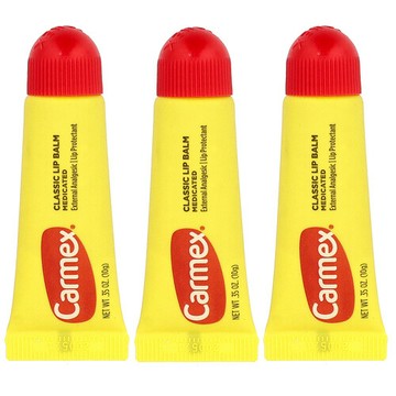 Carmex, 經典潤唇膏，醫級，3 支，每支 0.35 盎司（10 克）
