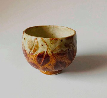 曾永鴻  植物紋茶碗