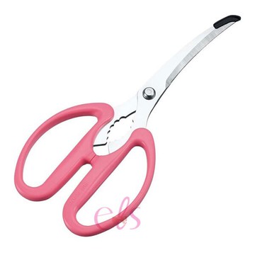 [$699免運] 日本 下村工業 彎柄料理剪刀 廚房剪刀 粉紅 ☆艾莉莎ELS☆