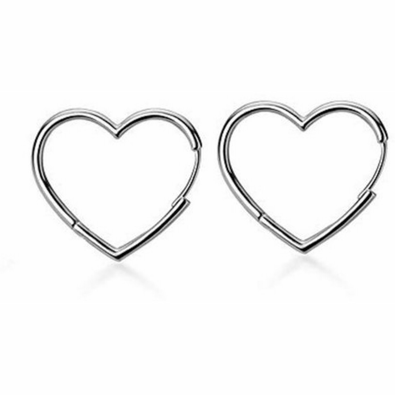 Ostory ピアス シンプルな ハート フープピアス シルバー925純銀製 リング フープ ピアス レディース アクセサリー 金属アレルギ 通販 Lineポイント最大0 5 Get Lineショッピング