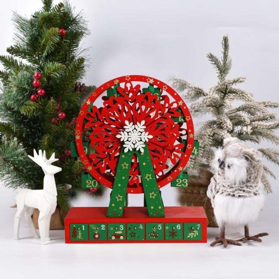 Advent Calendars Advent Calendar Wood Ferris Wheel Christmas D?cor Candy Bo