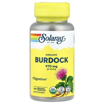 Solaray, 有機牛蒡，100 粒有機膠囊（每粒膠囊 485 毫克）