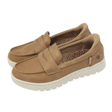 Skechers 休閒鞋 Arch Comfort Slip-Ins 寬楦 女鞋 棕 米 皮革 套入式 樂福鞋 懶人鞋 114246WTAN