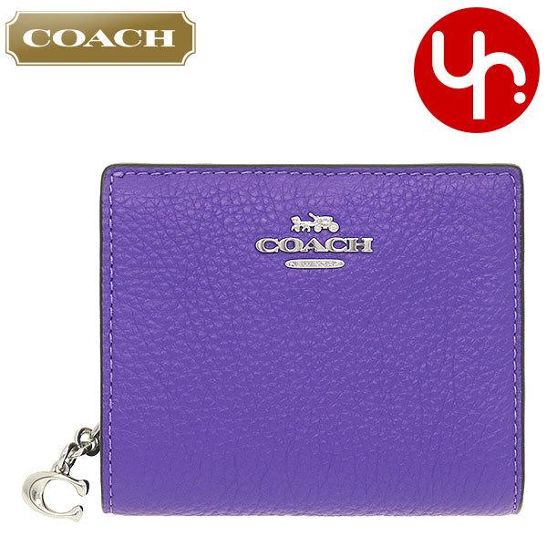 ブランド雑貨総合 【新品】COACH コーチ 二つ折り財布 パープル 小物 