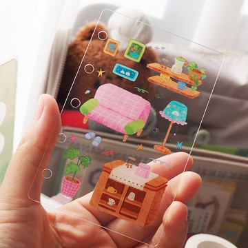 小狗巴士VOL.14 可愛小狗咖啡系列 亞克力分隔板m5尺寸/活頁書簽