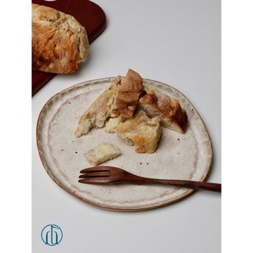 諾裔家 日式器 松川制陶原礦陶泥高溫燒窯侘寂風格啞光窯變大平盤