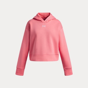 UA 女童 Rival Fleece Crop 長袖帽T 人氣新品