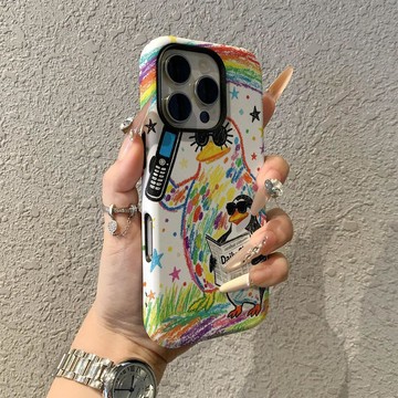 高雅企鵝適用蘋果17promax手機殼iPhone16pro卡通15pro女13可愛14