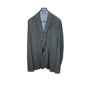 Jil Sander Raf Simons 12SS春秋款透氣水洗黑灰色西裝西服 IT48