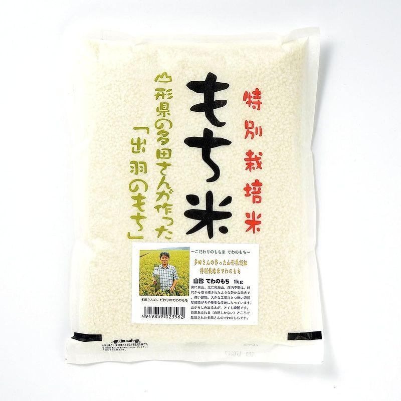 精米山形県産 多田さんのもち米 特別栽培米 白米 でわのもち 1kg 令和2年産 令和4年産