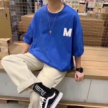 【臺灣現货】夏季短袖 流行T恤 短袖T恤 時尚T恤 圓領潮流短袖上衣 透氣短袖t-shirt  情侣T恤 多色M休閒T恤