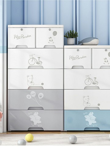 免運 收納箱 兒童衣服抽屜式收納柜塑料嬰兒柜子寶寶衣柜置物柜儲物五斗柜家用